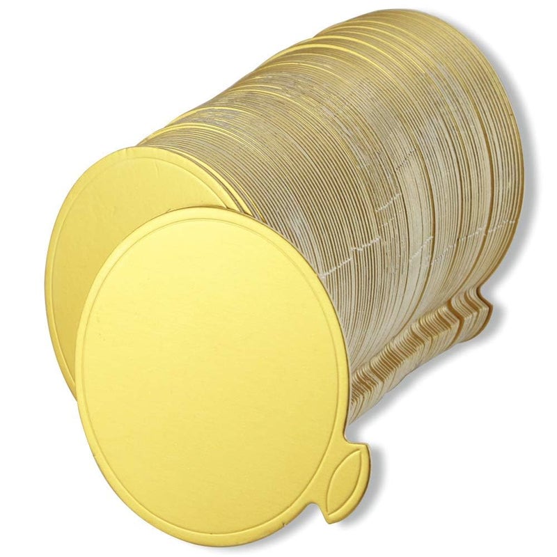 UPlama 200PCS Round Mini Cake Boards, Gold Circle Base Paper Cupcake Dessert Displays Tray Decorating Cakes Pastries Party Wedding Birthday Catering & Restaurant Bakeware - Image 4